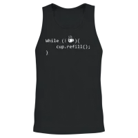 Funny Programmer for Java Coffee Programming Unisex Tank Top - Black – 2