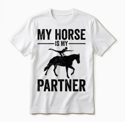 Funny Equestrian Horse Vaulting Unisex T-Shirt - White