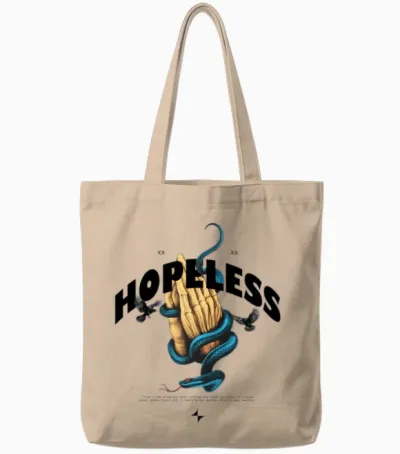 Hopeless Modern Streetwear Tote Bags - Natural