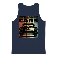 Classic Car Retro 80s Cars & Muscle Unisex Tank Top - Navy – 1
