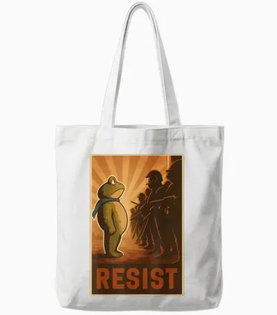 Portland Frog Protest for Men and Women Tote Bags - White