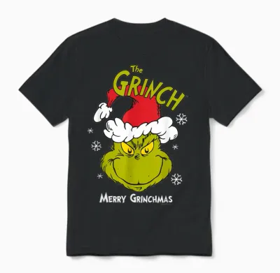 The Grinch Merry Christmas Original Unisex T-Shirt - Black