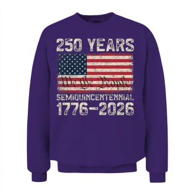 250 Years American Anniversary Us America 250th Unisex Sweatshirt - Purple