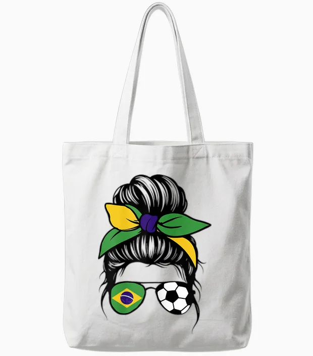 Drapeau De Brésil Femmes Supporters Brésiliens Fiers Tote Bags in White