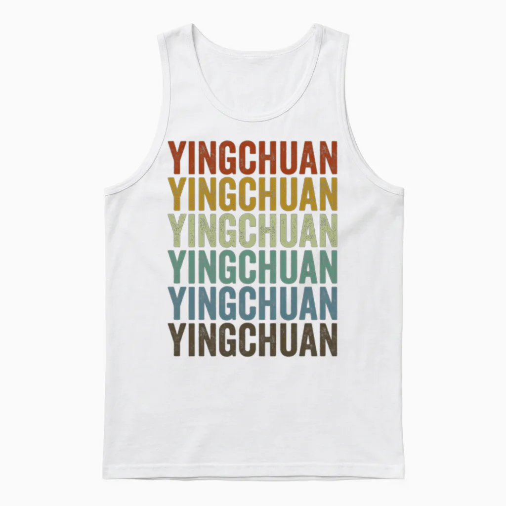 Yingchuan China Retro Vintage Unisex Tank Top - White