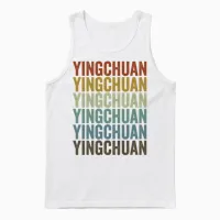 Yingchuan China Retro Vintage Unisex Tank Top - White – 1