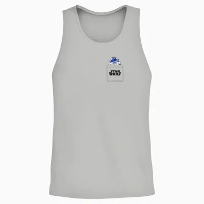 Star Wars R2-D2 Droid in My Pocket Graphic Unisex Tank Top - Ash