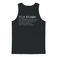 Film Editor Dad Videographer Video Filmmaking Unisex Tank Top - Black – 1