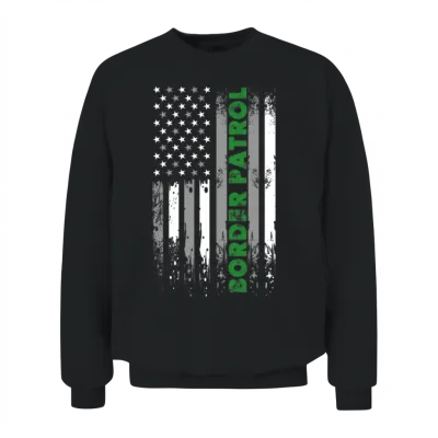 Border Patrol Agent Thin Green Line Unisex Sweatshirt - Black