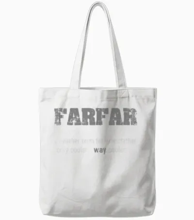 Mens Swedish Farfar Funny Definition Grandpa Gift Tote Bags - White