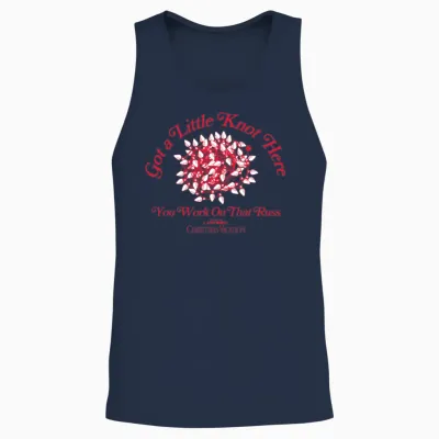National Lampoon's Christmas Vacation Little Knot Unisex Tank Top - Navy