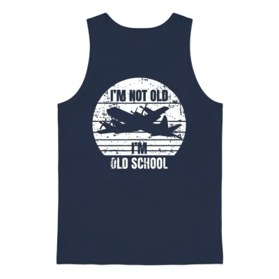 Retro I'm Not Old I'm Old School P-3 Orion Patrolo Unisex Tank Top - Navy