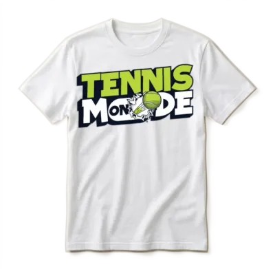 Tennis Mode on Professional Lover Player Trainer Unisex T-Shirt - White