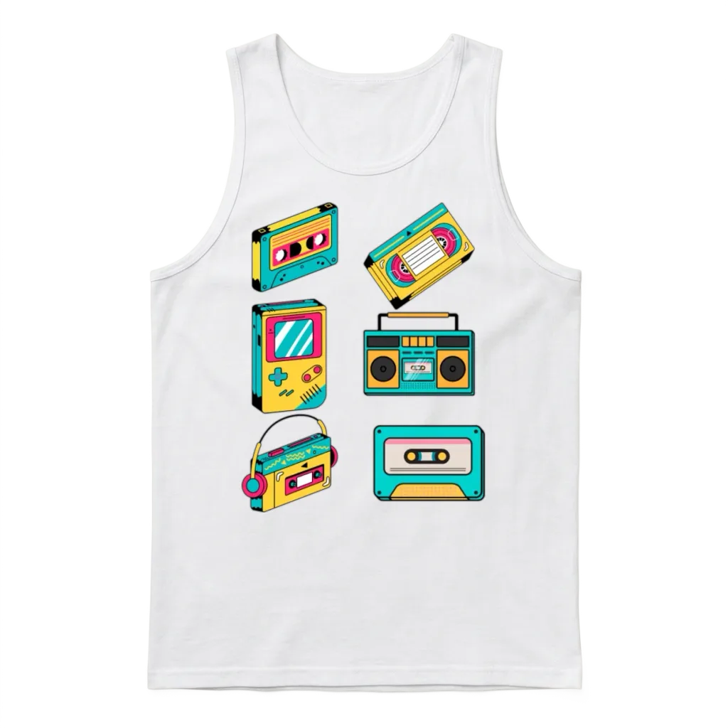 Vintage Retro Never Forget Unisex Tank Top - White