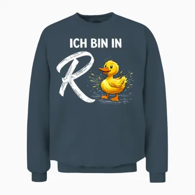 T-Shirt with German Text "ich Bin in R Ente - Rente X" [german Language] Unisex Sweatshirt - Dark Heather
