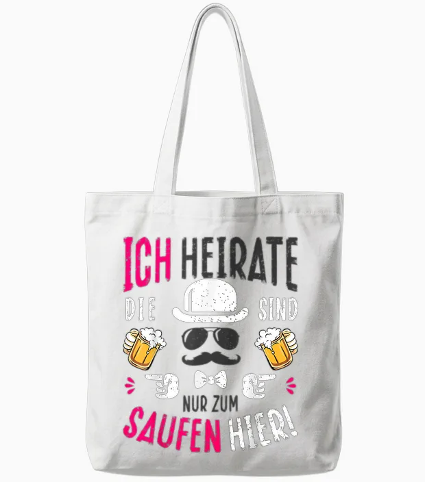 Hen Night T-Shirt Groom Costume Jga Stag Night T-Shirt, Pink Tote Bags in White