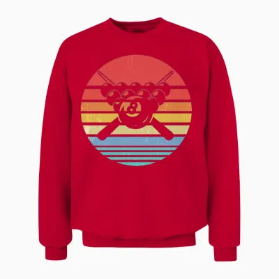 Billiard Retro Vintage Style Unisex Sweatshirt - Red