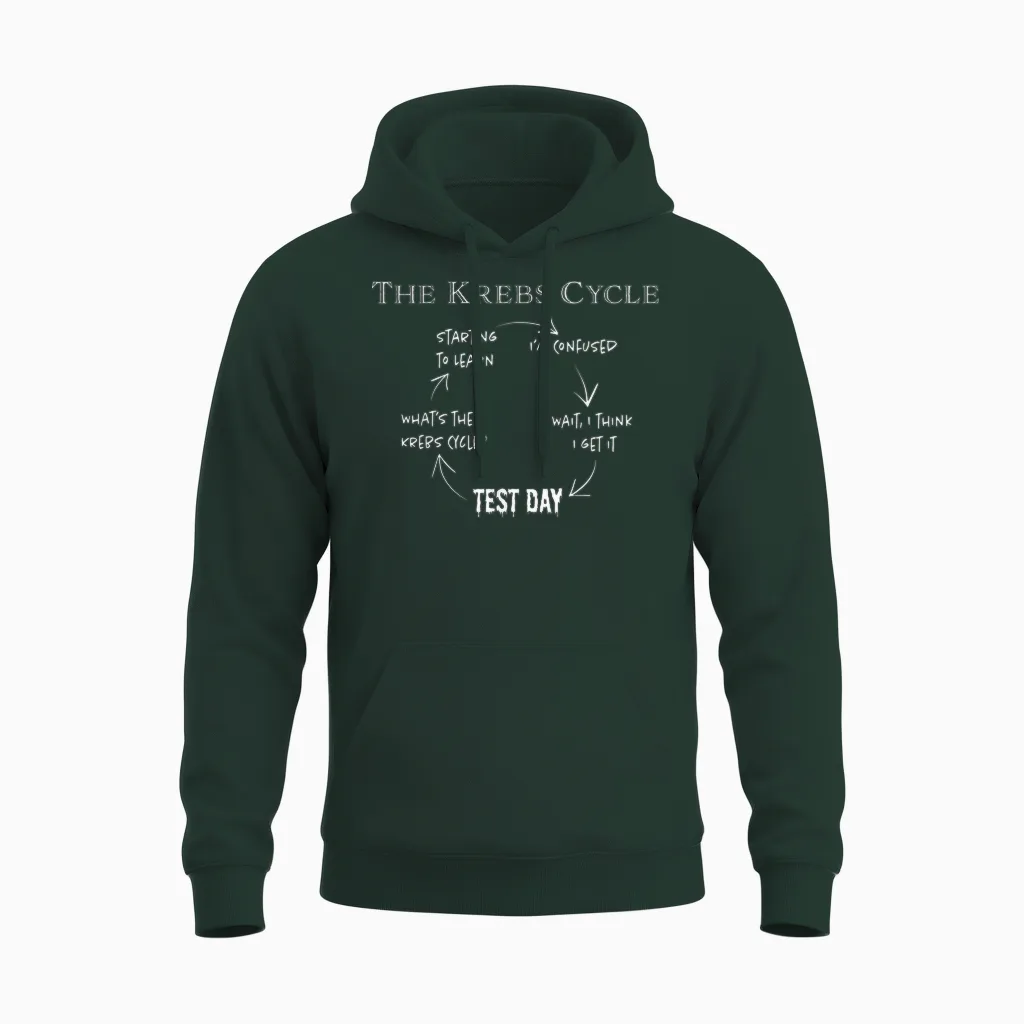 Funny Gift for Science Teacher from Krebs Cycle Biology Unisex Hoodie in Forest