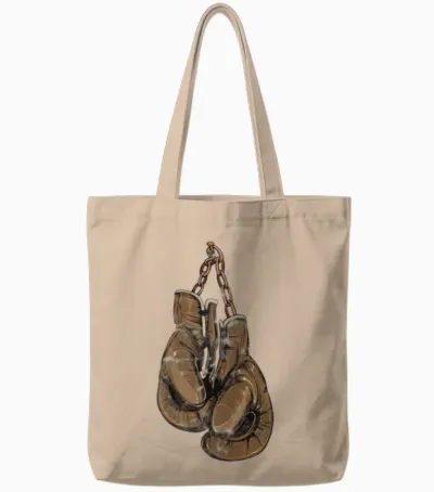 Boxer Boxing Vintage Gift Tote Bags - Natural