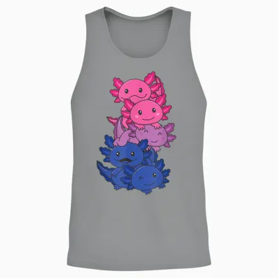 Bisexuell Flagge Pride Monat Lgbtq Bi Axolotl Unisex Tank Top - Sport Grey
