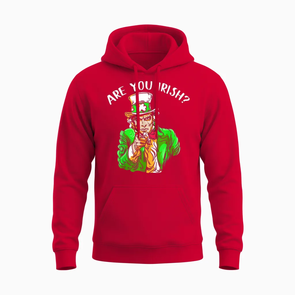 Leprechaun Irischer Onkel St. Paddy's Charm St. Patrick's Day Unisex Hoodie in Red