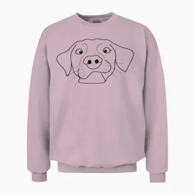 Dog Unisex Sweatshirt - Light Pink