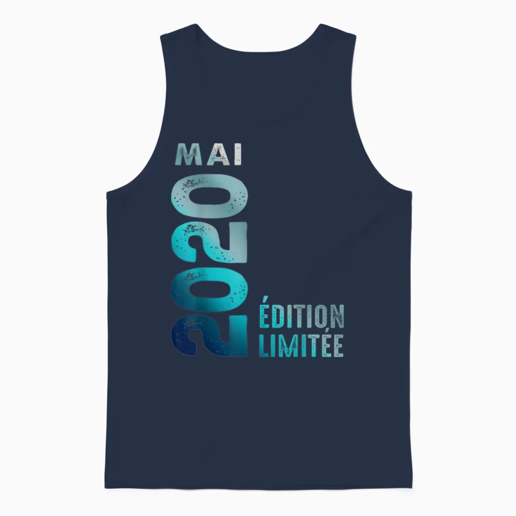 Mai 2020 édition Limitée Mai 2020 Unisex Tank Top in Navy
