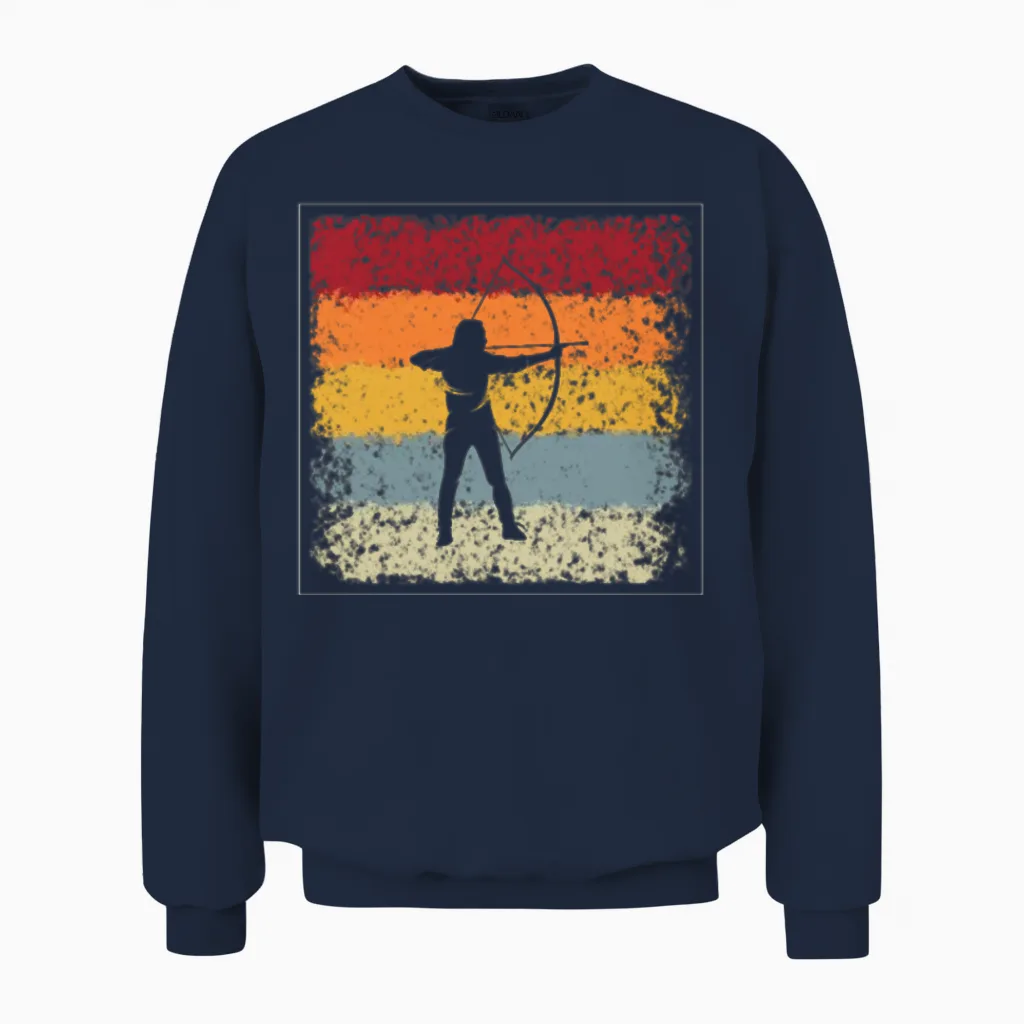 Archer Retro Unisex Sweatshirt in Navy