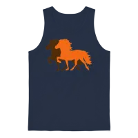 Icelandic Horse Lovers Unisex Tank Top - Navy – 1