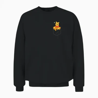 Disney Winnie the Pooh Hunny in My Pocket T-Shirt, Black Unisex Sweatshirt - Black