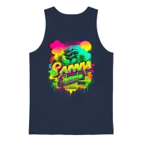 Retro Summer — & Beach Unisex Tank Top - Navy – 1