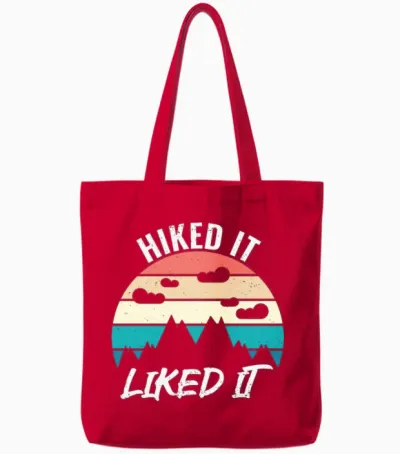 Hiked It Liked It - Hiking Style Tote Bags - Red