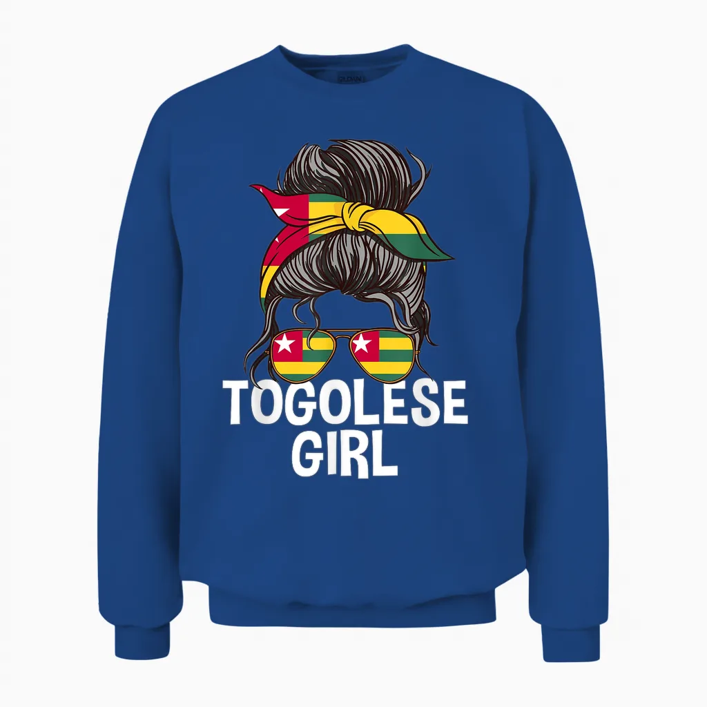 Togolese Chignon Proud Togo Unisex Sweatshirt in Royal