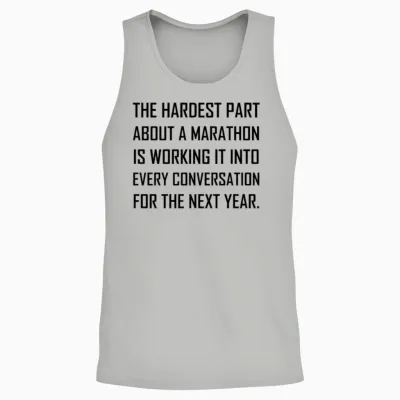 Hardest Marathon Work Unisex Tank Top - Ash