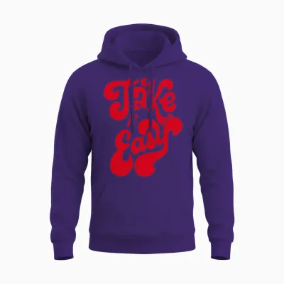 Retro Distressed 70s Take Unisex Hoodie - Purple
