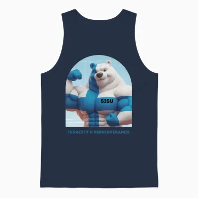 Sisu Finnish Strength Unisex Tank Top - Navy