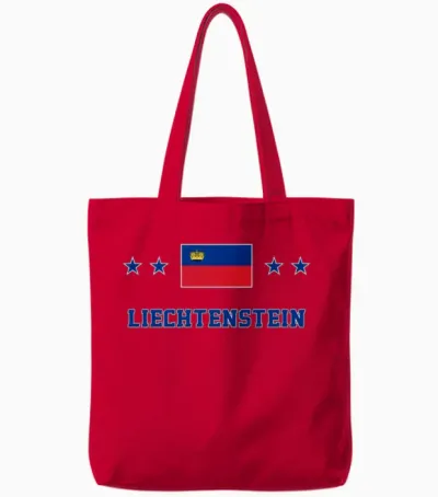 Liechtenstein Tote Bags - Red