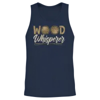 Woodturning Wood Whisperer Craftsmen Woodturner Unisex Tank Top - Navy – 2