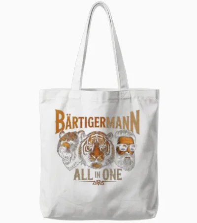 Bart Vollbart Bartpflege Hipster Männer Bart Bärtiger Mann Tote Bags - White