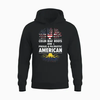 Born Colombian Colombia American Usa Citizenship Unisex Hoodie - Black