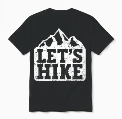Lets Hike Unisex T-Shirt - Black