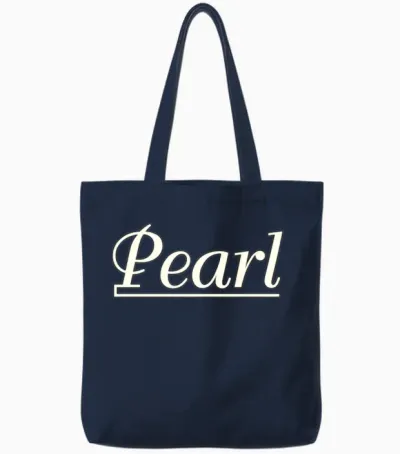 Pearl Drums White Tote Bags - Navy