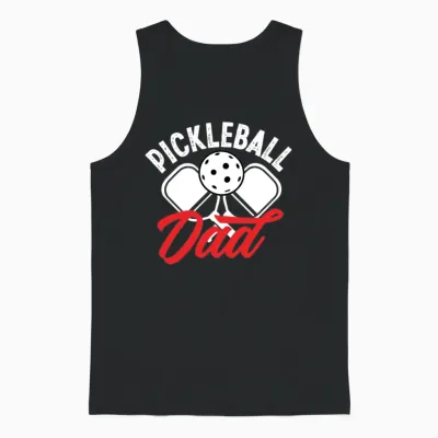 Pickleball Dad Funny Pickleball Gift Unisex Tank Top - Black