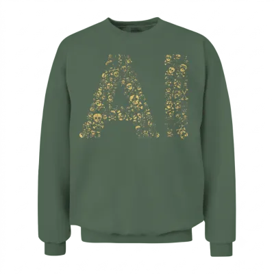 Artificial Intelligence - Funny Retro Unisex Sweatshirt - Military Green