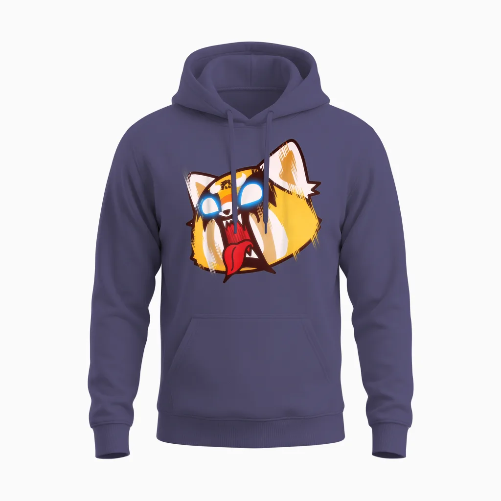 Aggretsuko Screaming Rage Unisex Hoodie in Heather Sport Dark Navy