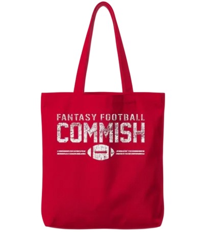 Fantasy Football Commish Tote Bags - Red