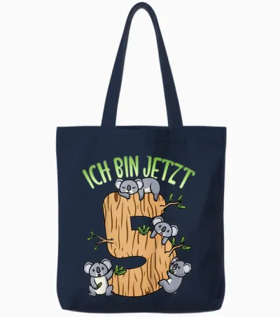 5ter Geburtstag Junge Koala 5 Jahre Alt Fünfjähriger Tote Bags - Navy