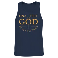 Dna Test and God Is My Father Unisex Tank Top - Navy – 2