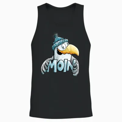 Nordsee Ostsee Moin Spruch Möwe I Urlaub Norddeutschland Unisex Tank Top - Black