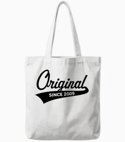 Original Since 2009 (year of Birth, Birthday / B) Tote Bags - White